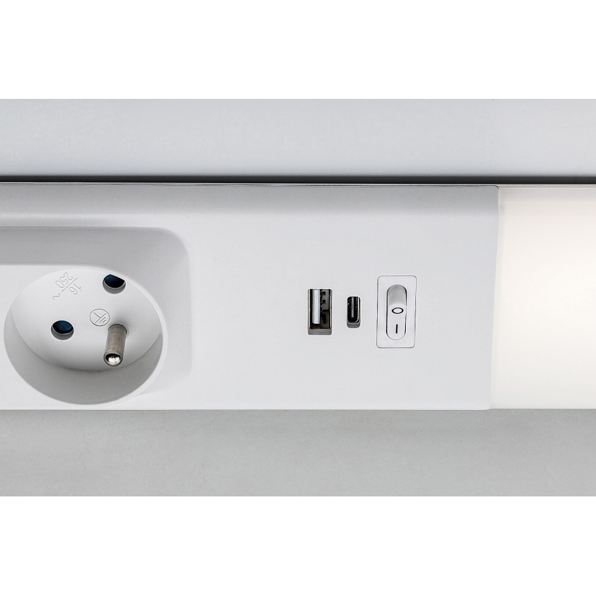 Rabalux - LED svetlo ispod ormarića sa utičnicama LED/18W/230V 4000K 60 cm belo