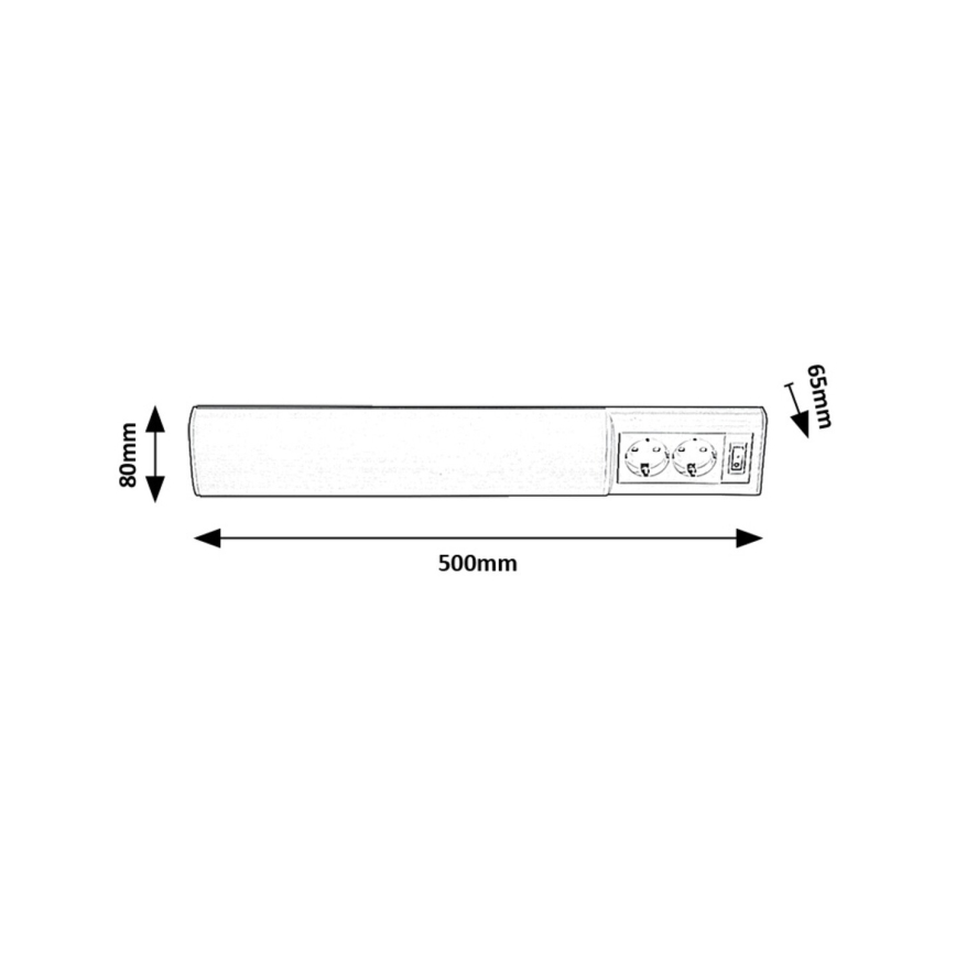 Rabalux - LED svetlo ispod ormara sa 2 priključka LED/10W/230V 4000K 50 cm bela
