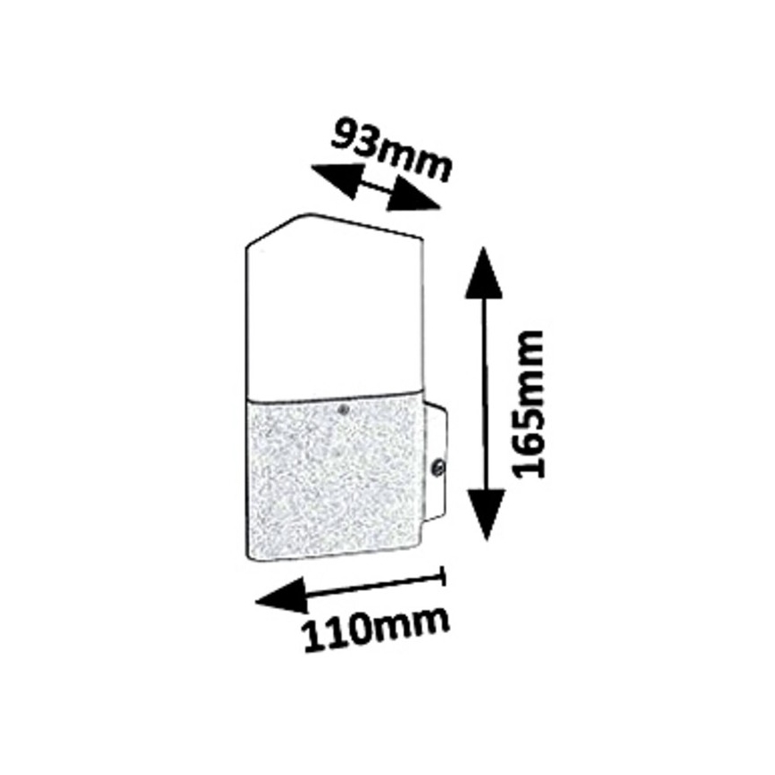Rabalux - Spoljašnja zidna svetiljka ZADAR 1xE27/15W/230V IP44