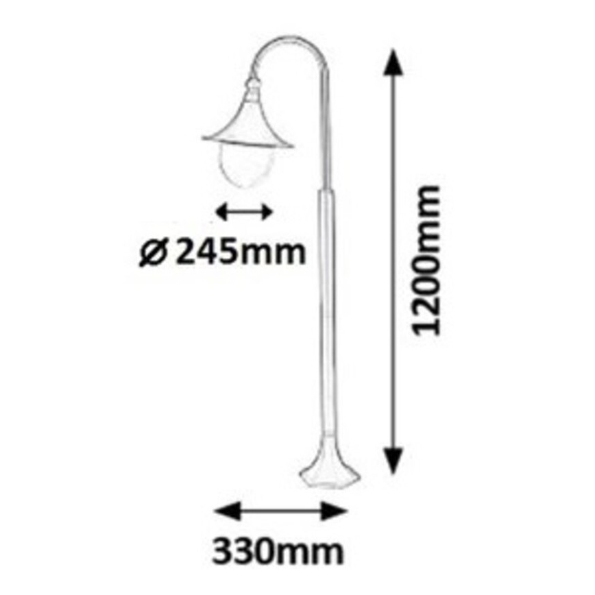 Rabalux - Spoljašnja lampa 1xE27/100W/230V IP44