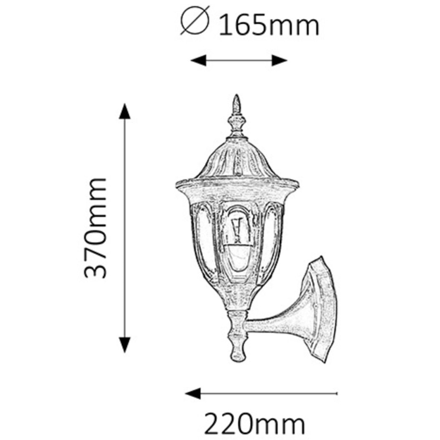 Rabalux - Spoljno zidno svetlo 1xE27/60W/230V