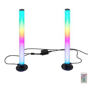 Rabalux - KOMPLET 2x LED RGB prigušiva stona lampa PACO LED/5W/5V + daljinski upravljač