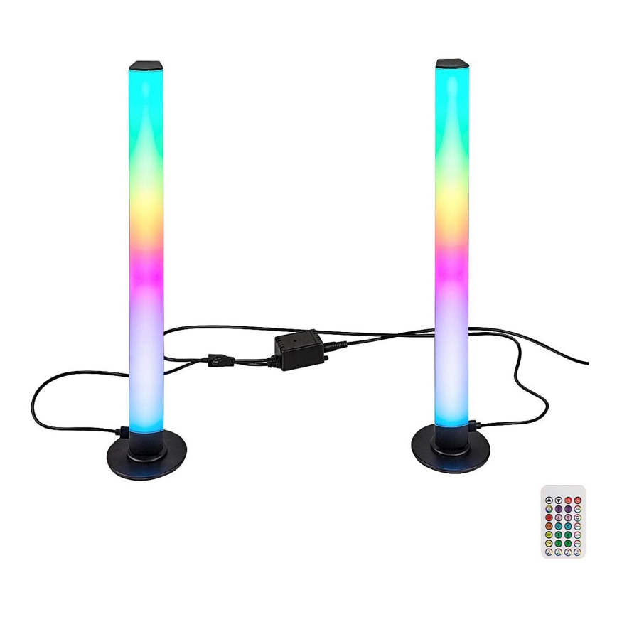 Rabalux - KOMPLET 2x LED RGB prigušiva stona lampa PACO LED/5W/5V + daljinski upravljač