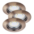 Rabalux - KOMPLET 3x LED ugradno svetlo 3x GU10/3W/230V IP40
