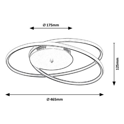 Rabalux - LED plafonsko svetlo LED/40W/230V prečnik 46,5
