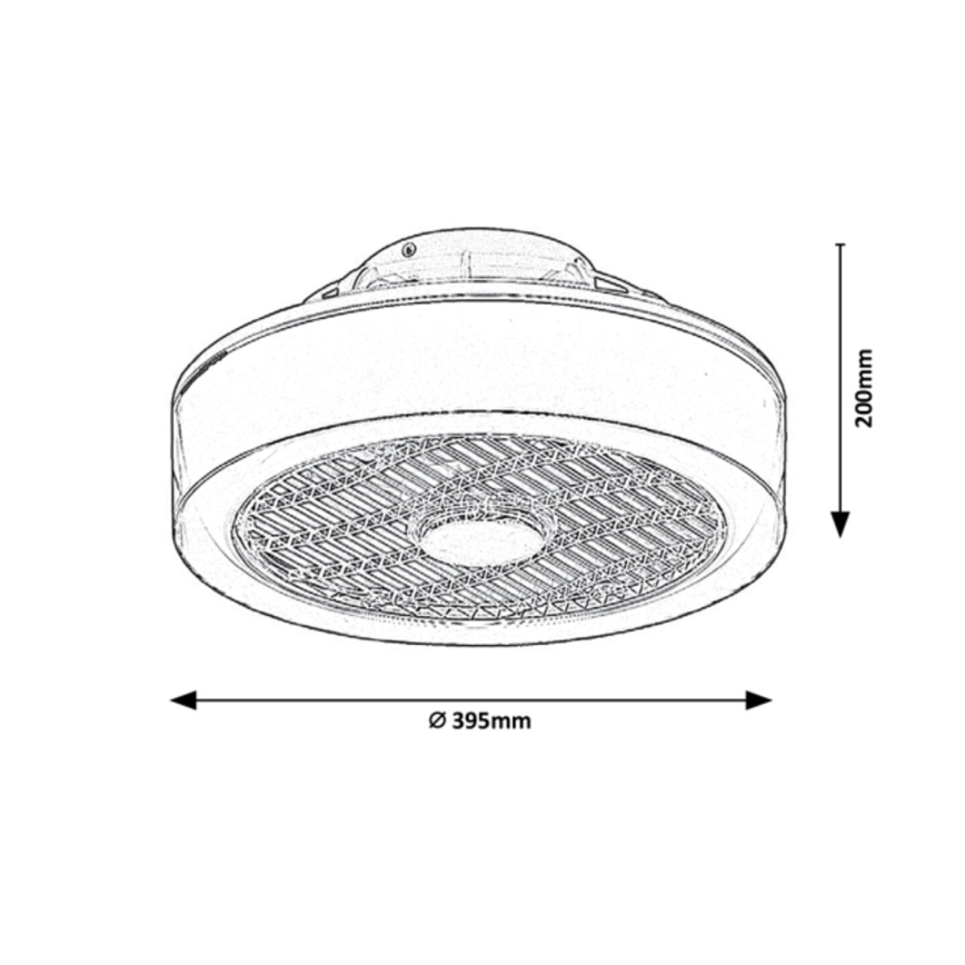 Rabalux - LED prigušiva stropna svetiljka sa ventilatorom LED/30W/230V 3000-6000K + daljinski upravljač