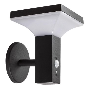 Rabalux - LED solarna zidna svetiljka sa senzorom LED/4W/230V IP44 crna 2200 mAh