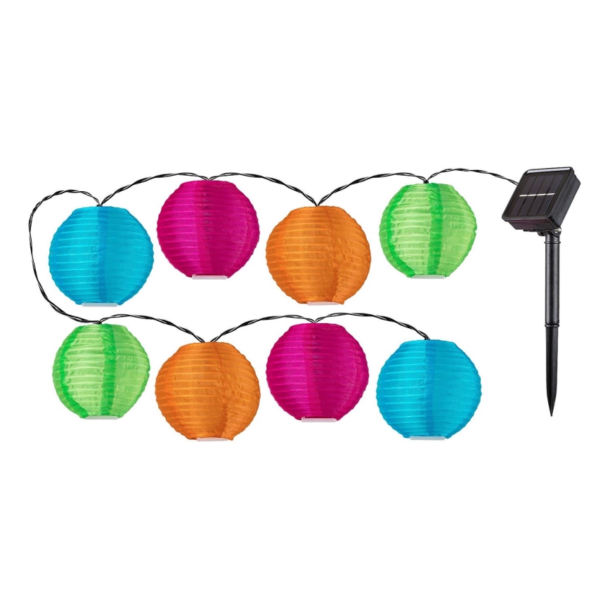 Rabalux - LED solarni lanac 8xLED/0,48W/1,2V 4,3 m IP44 600 mAh