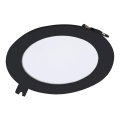Rabalux - LED ugradna svetiljka, 6 W, 230 V, 3000 K, prečnika 12 cm, crna
