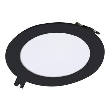 Rabalux - LED ugradna svetiljka, 6 W, 230 V, 3000 K, prečnika 12 cm, crna