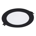 Rabalux - LED ugradna svetiljka LED/12W/230V, prečnik 17 cm, crna