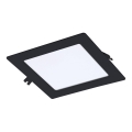 Rabalux - LED ugradno stropno svetlo LED/12W/230V 17x17 cm crna