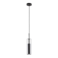 Rabalux - Luster na sajli 1xGU10/50W/230V proziran/crni