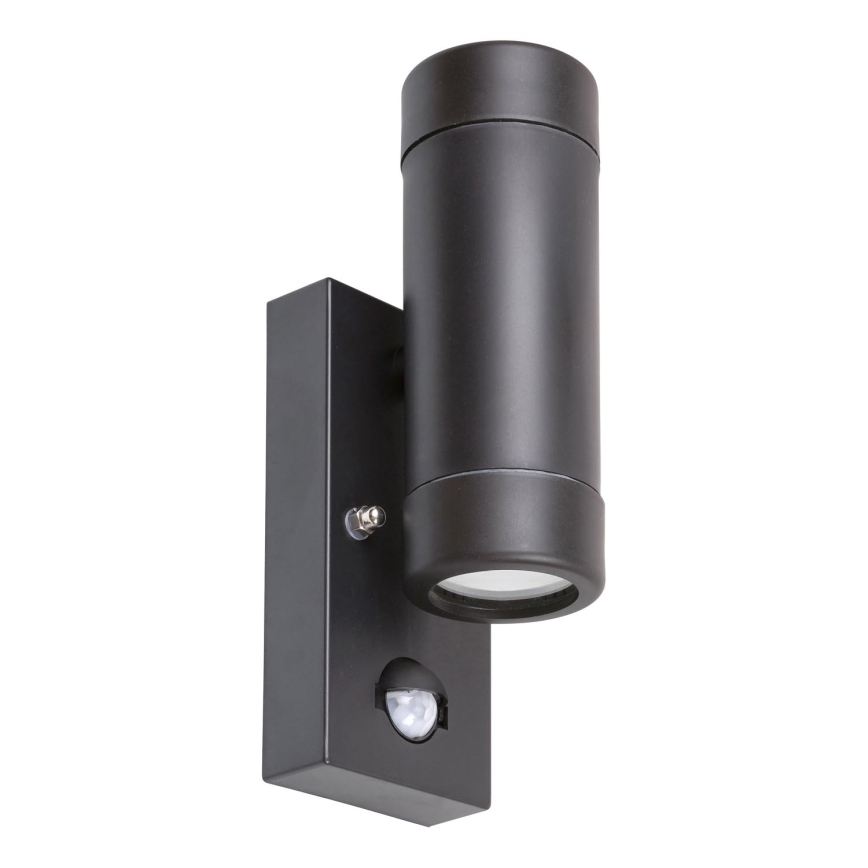 Rabalux - Spoljašnje zidno svetlo sa senzorom 2xGU10/10W/230V, crno, IP44