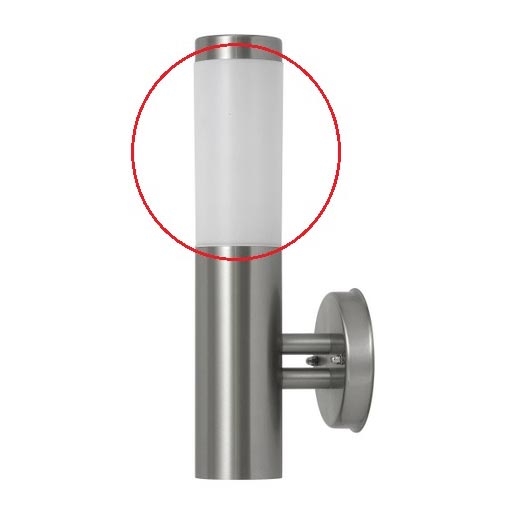 Rabalux - Zamensko staklo za spoljašnju svetiljku INOX TORCH E27, belo