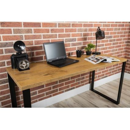 Radni sto BLAT 160x60 cm crna/braon