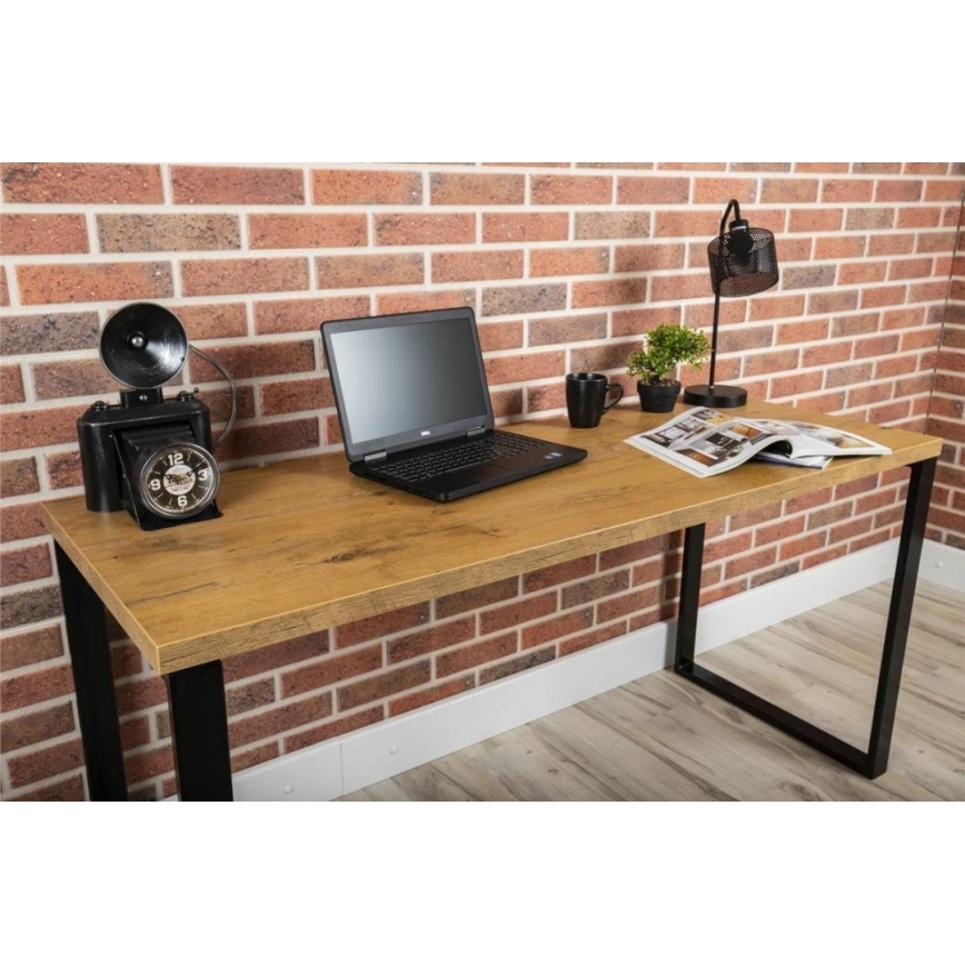 Radni sto BLAT 160x60 cm crna/braon