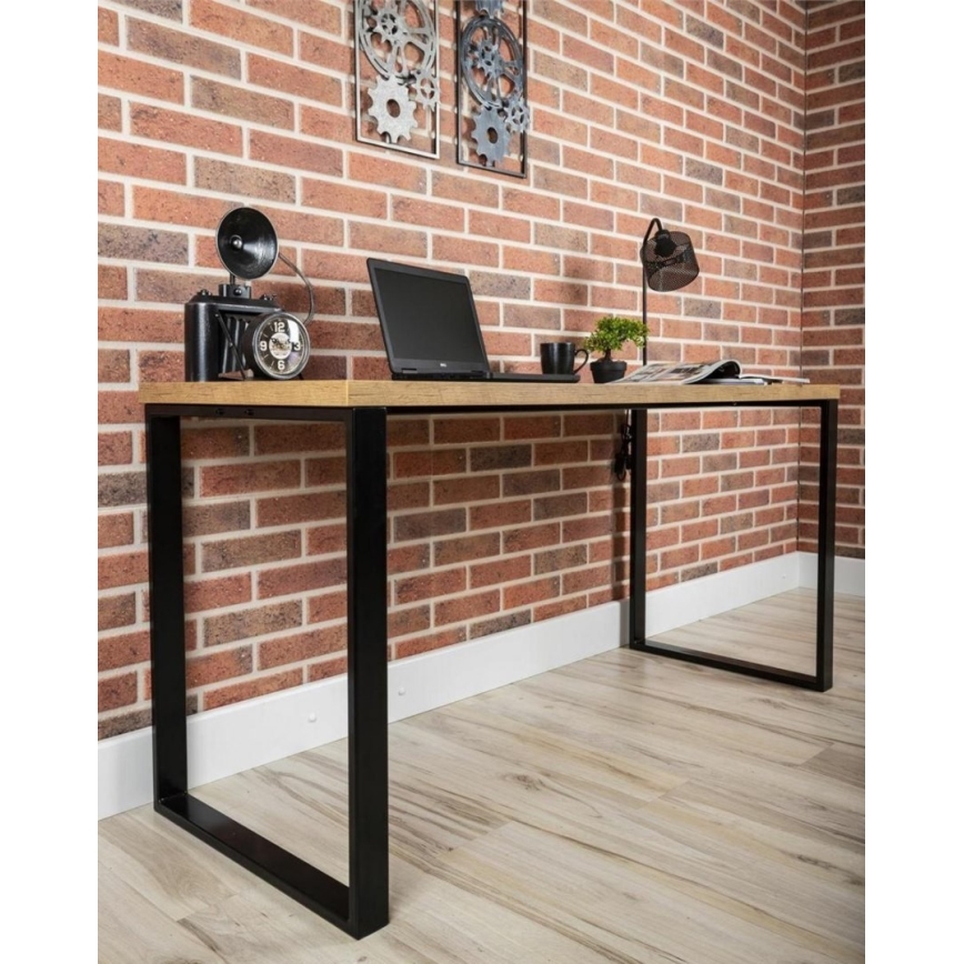 Radni sto BLAT 160x60 cm crna/braon