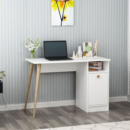Radni sto CANNAS 110x74 cm beli/braon