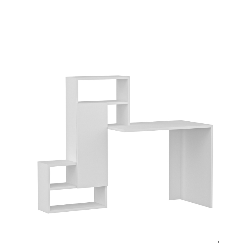 Radni sto sa policom IRMAK 119x138,6 cm beli