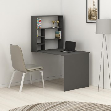 Radni sto sa policom SEDIR 154,2x90 cm antracit