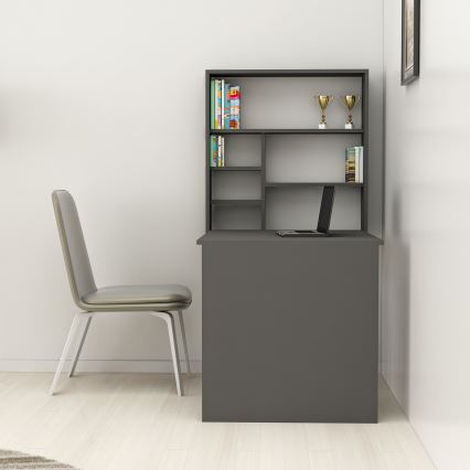 Radni sto sa policom SEDIR 154,2x90 cm antracit