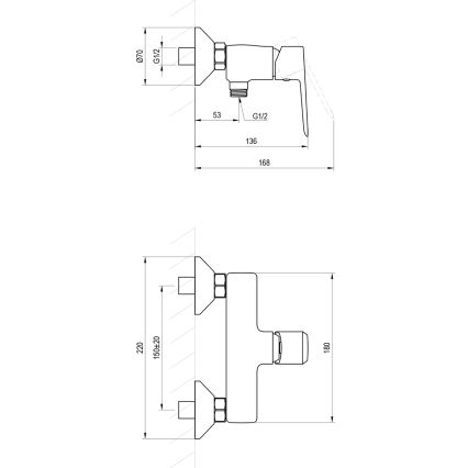 Ravak X070474 - Tuš baterija LIFE, sjajni hrom