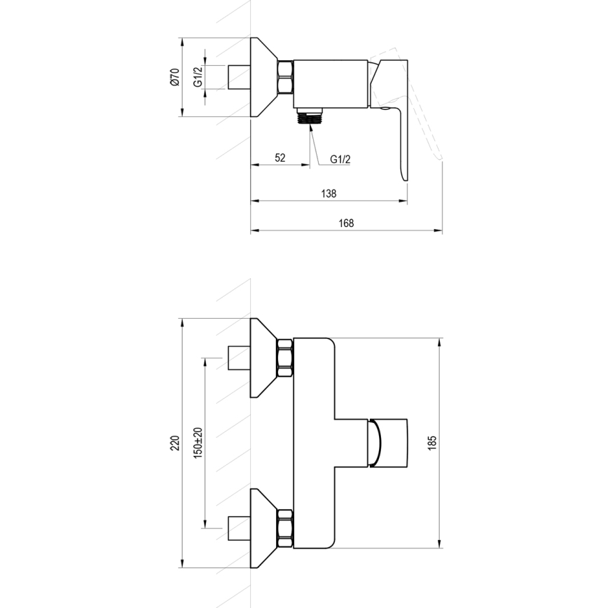 Ravak X070492 - Tuš baterija SOLAR crna