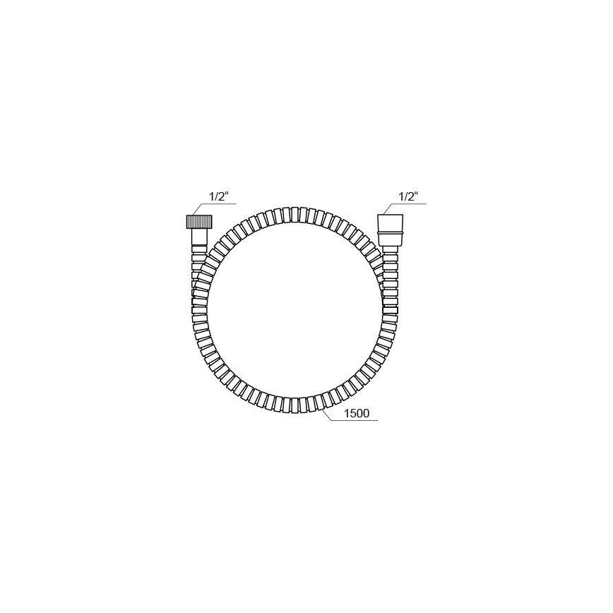 Ravak X07P006 - Tuš crevo 150 cm sjajni hrom