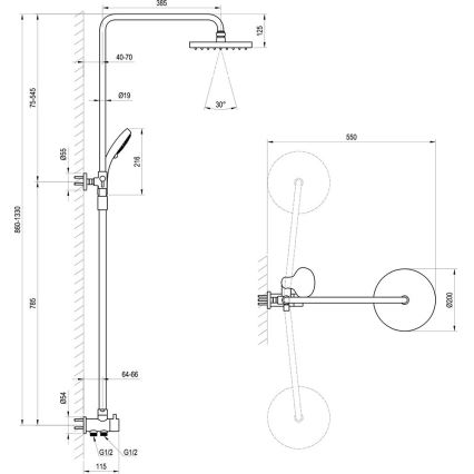 Ravak X07P232 - Set za tuširanje, sjajni hrom