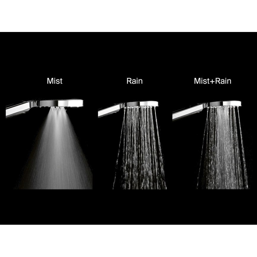 Ravak X07P233 - Ručna tuš ručica FLAT sa tasterom, sjajni hrom