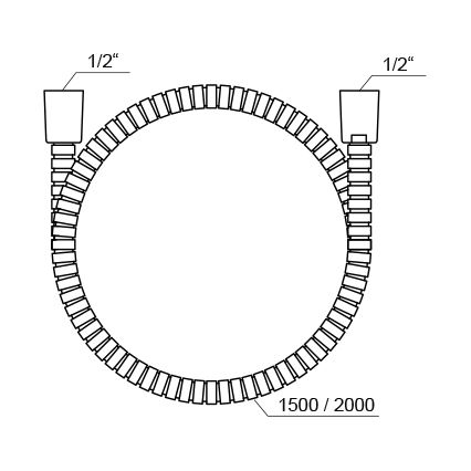 Ravak X07P340 - Crevo za tuš 150 cm sjajni hrom