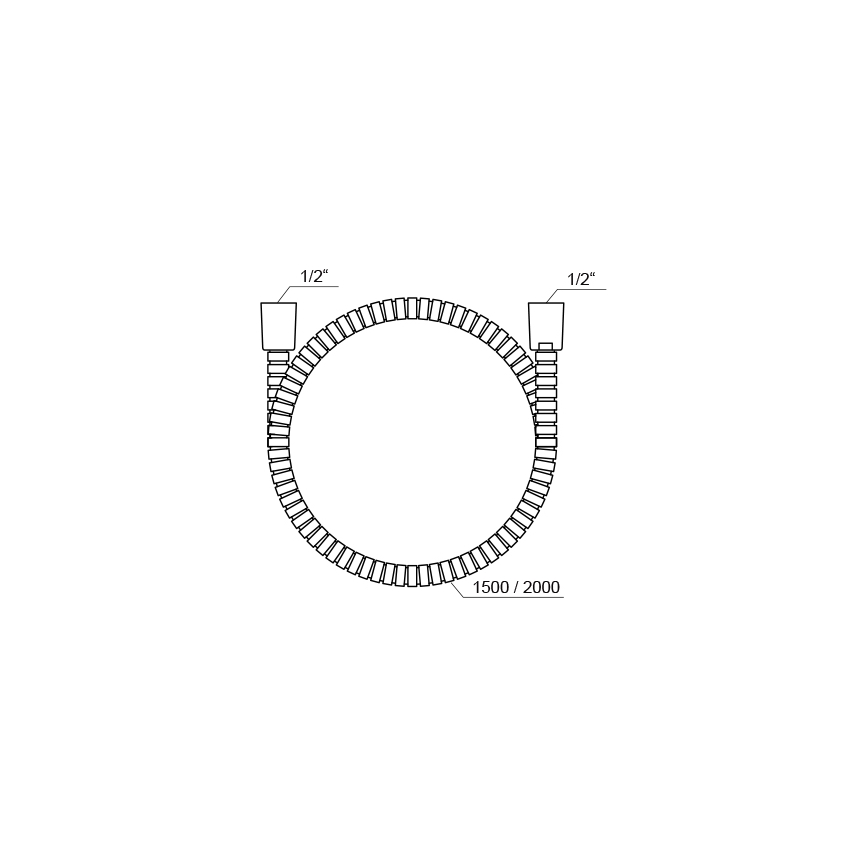 Ravak X07P340 - Crevo za tuš 150 cm sjajni hrom