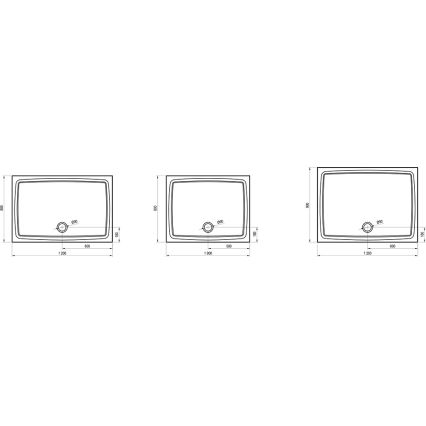 Ravak XA03G711010 - Pravougaona tuš-kada GIGANT 90x120 cm, bela