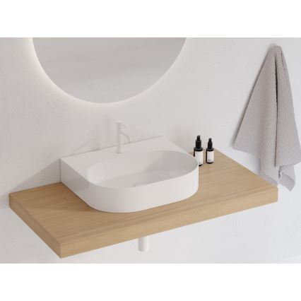 Ravak XJX01155004 - Umivaonik na ploču CERAMIC SLIM 55x45 cm keramika/bela