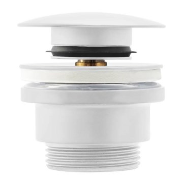 REA-A2361 - CLICK-CLACK čep za umivaonik, prečnik 6,4 cm, mat bela