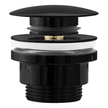 REA-A4100 - Slivnik za umivaonik CLICK-CLACK, prečnik 6,4 cm, sjajna crna