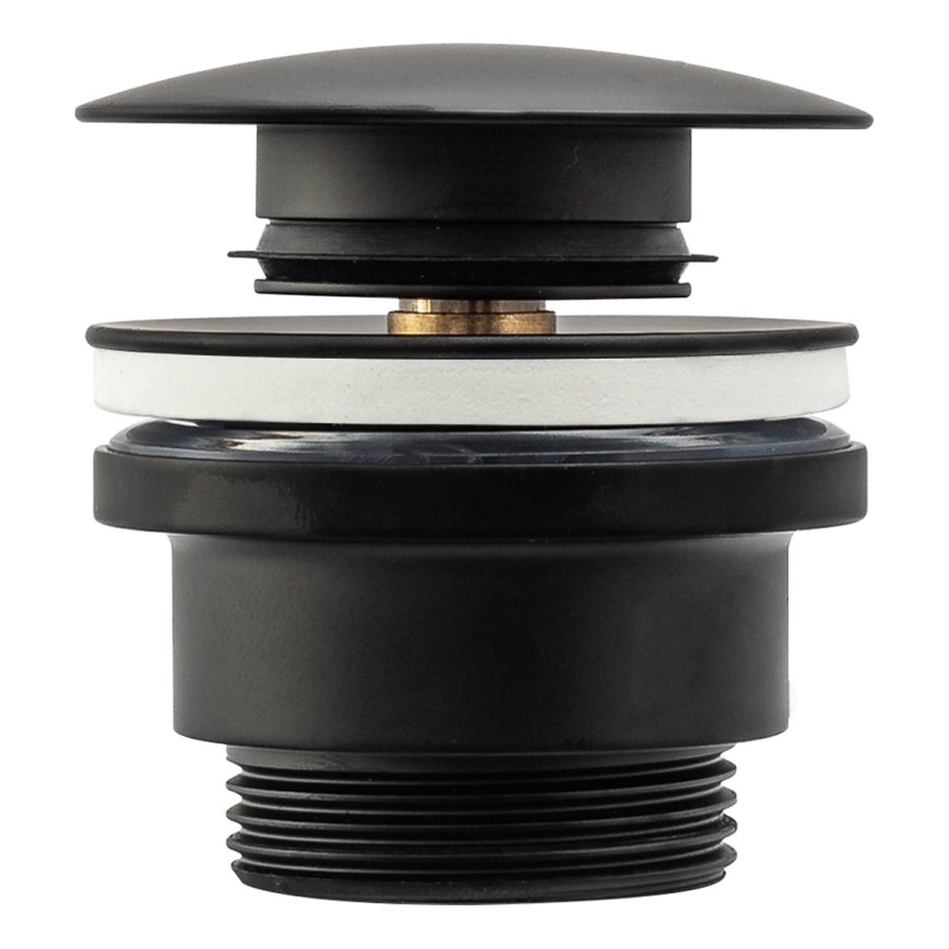 REA-A5216 - CLICK-CLACK odliv za umivaonik, prečnik 6,4 cm, crne boje