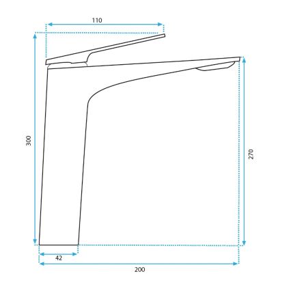 REA-B2705 - Slavina za umivaonik AVALON 30 cm, brušeno zlato