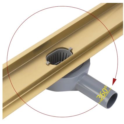 REA-G2702 - Linijski slivnik NEOX PRO 70 cm nerđajući čelik/brušeno zlato