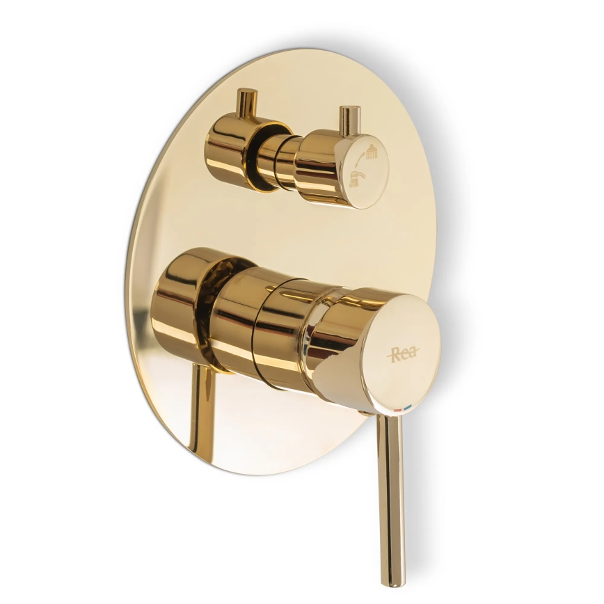 REA-P4110 - Tuš set sa podžbuknom baterijom LUNGO zlatna