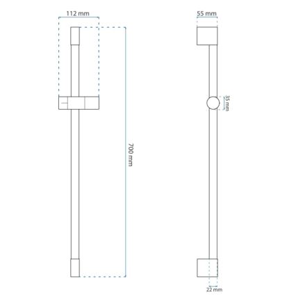 REA-P6500 - Držač za ručni tuš 70 cm, brušeno zlato