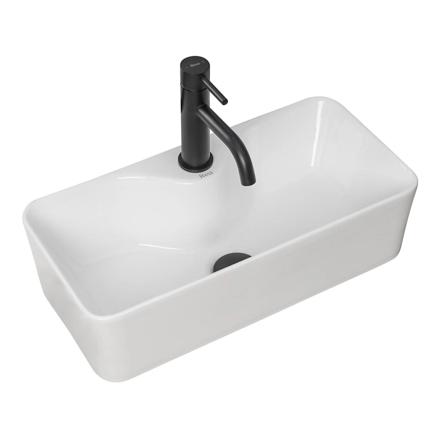 REA-U0699 - Umivaonik za ploču MERY 25x50,5 cm keramika/sjajna bela