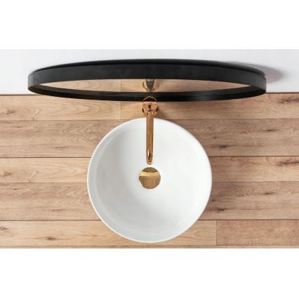 REA-U18918 - Umivaonik za ploču SAMI, Ø 36 cm, keramika/sijajna bela