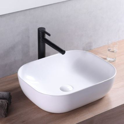 REA-U6300 - Umivaonik na ploču MONA SLIM 40x50,5 cm keramika/sjajna bela