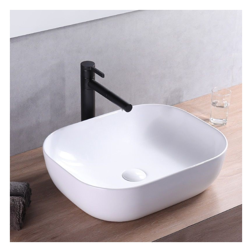REA-U6300 - Umivaonik na ploču MONA SLIM 40x50,5 cm keramika/sjajna bela