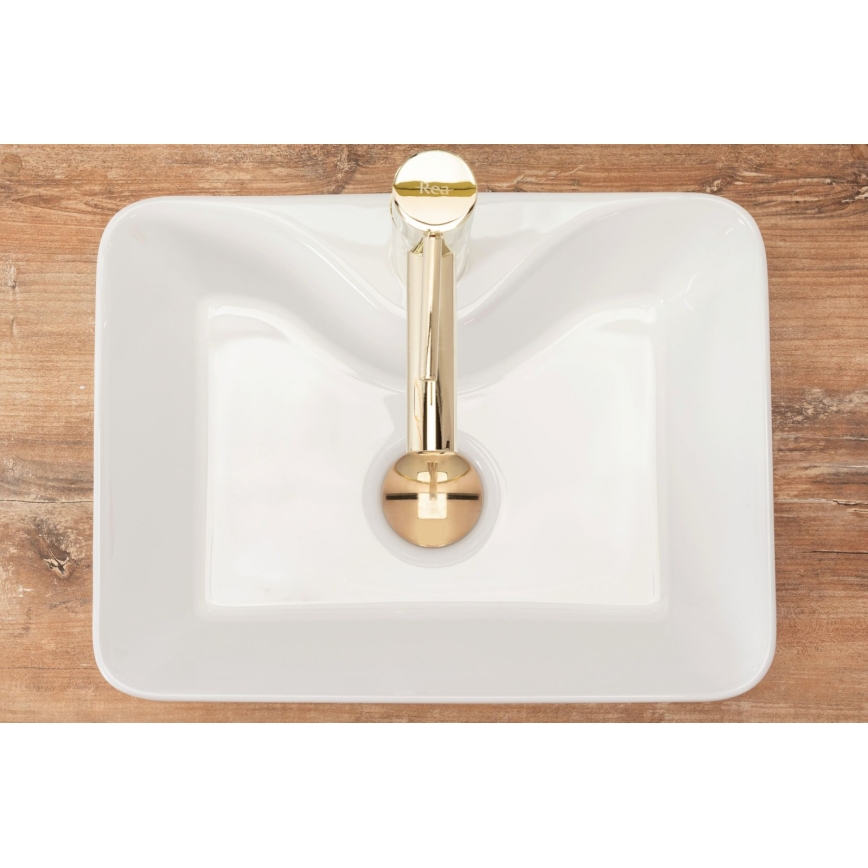 REA-U8196 - Umivaonik za ploču KELLY MINI 31x41 cm keramika/visokosjajna bela