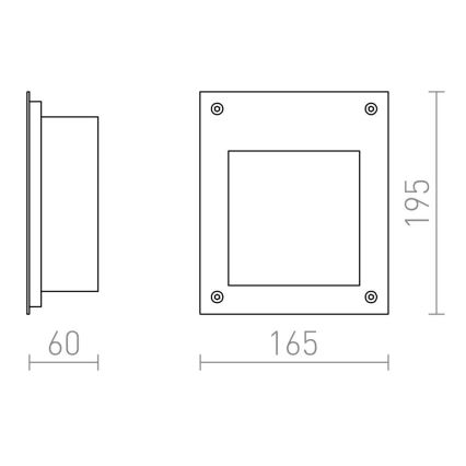 RED - Design Rendl - R10546 - LED Spoljna ugradna svetiljka AKORD LED/3W/230V IP65
