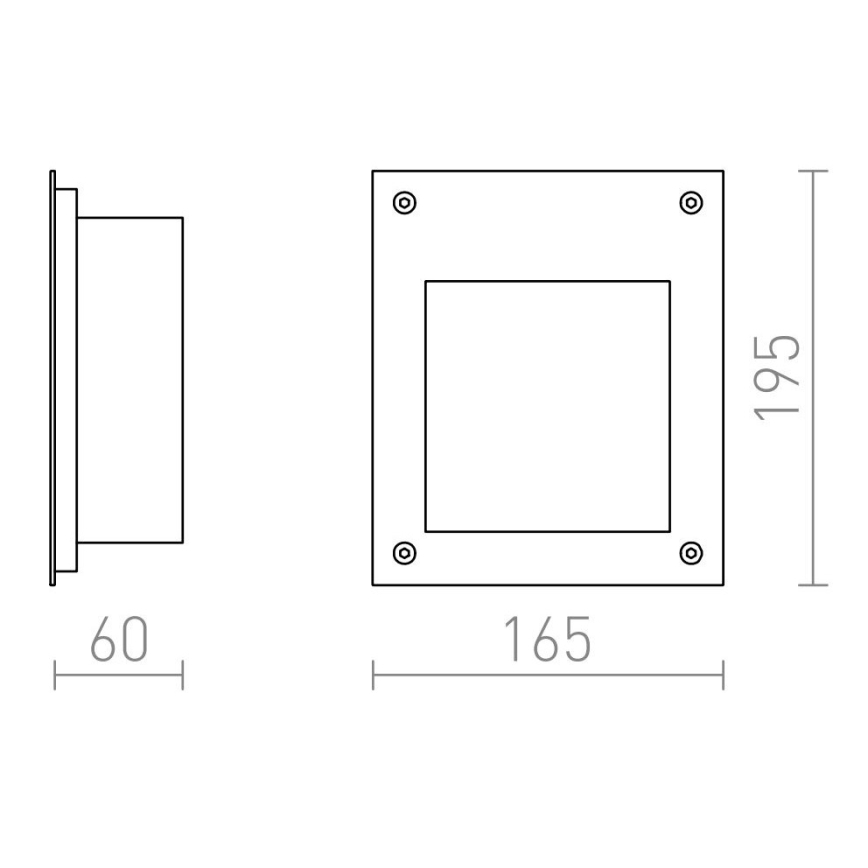 RED - Design Rendl - R10546 - LED Spoljna ugradna svetiljka AKORD LED/3W/230V IP65