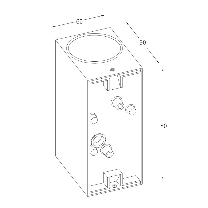 RED - Design Rendl - R12028 - LED spoljašnje zidno svetlo KUBI 2xLED/3W/230V IP54